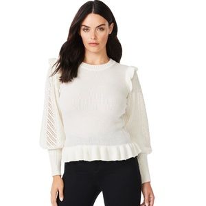 Balloon sleeves sweater